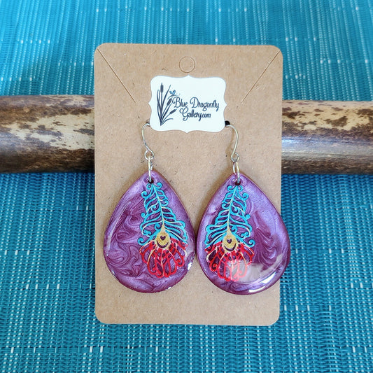 Teardrop shaped earrings